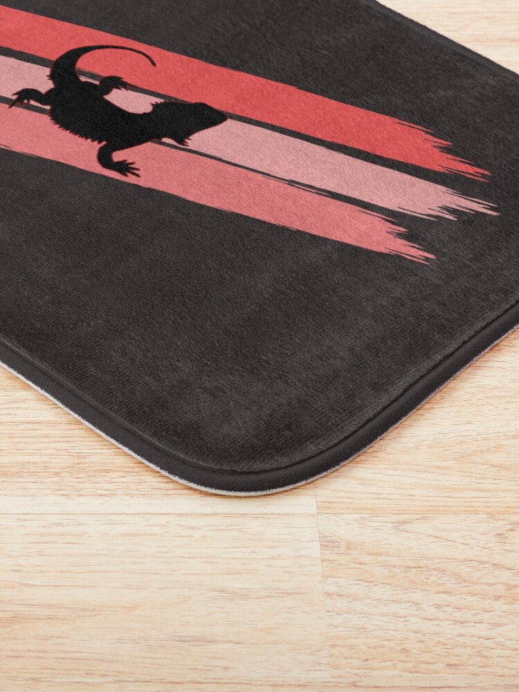 Alternate view of Bearded Dragon Brush Stroke Silhouette Bath Mat
