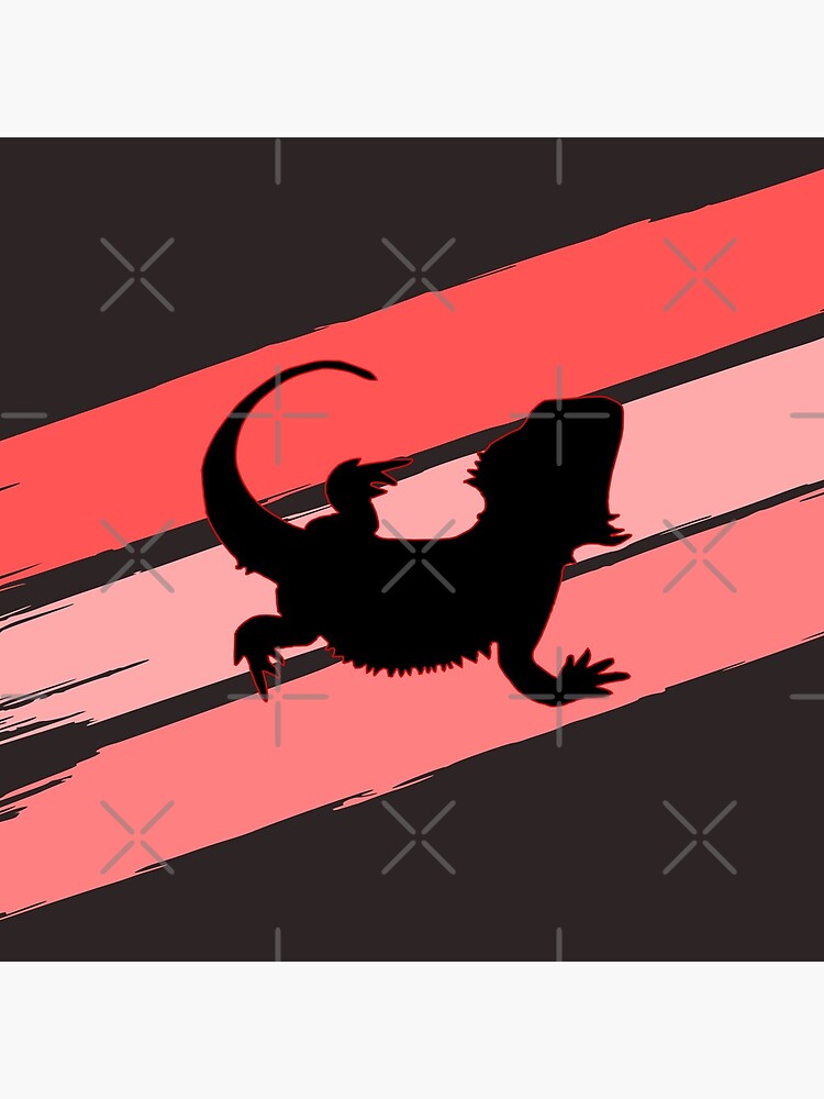 Bearded Dragon Brush Stroke Silhouette by snibbo71