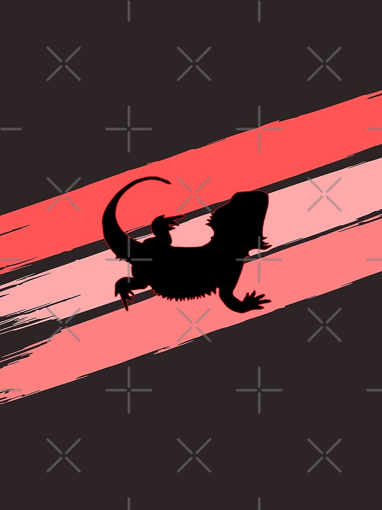 Bearded Dragon Brush Stroke Silhouette by snibbo71