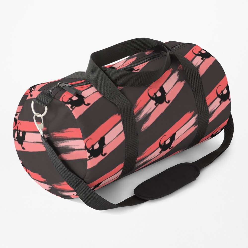 Bearded Dragon Brush Stroke Silhouette Duffle Bag
