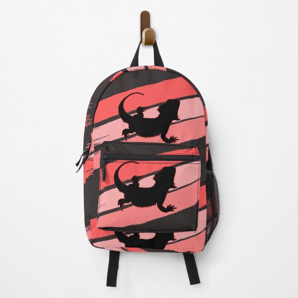 Bearded Dragon Brush Stroke Silhouette Backpack
