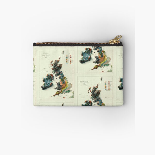 Item preview, 1912 3D Ireland, British Islands and England Geological Relief Map digitally rendered  designed and sold by ThinkAboutMaps.