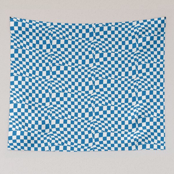 Item preview, Blue Wave Warp Check designed and sold by CatharticTick.