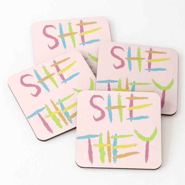 Item preview, She they worm on a string pronouns designed and sold by annoyingarts.