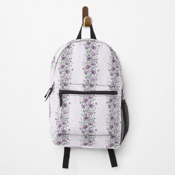 Item preview, Floral seamless pattern. Purple anemones and green leaves on the light purple background. Endless background with beautiful gentle flowers.  designed and sold by BananiLettering.