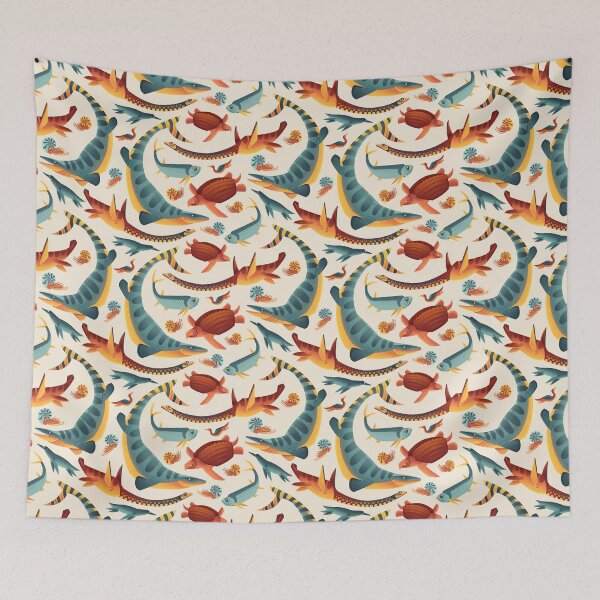 Item preview, Western Interior Seaway Pattern designed and sold by Grecovia.