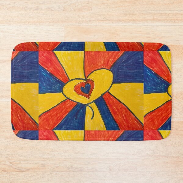 Item preview, WATERCOLOR PRIMARY COLORS HEART PATTERN  designed and sold by RetroPlaceee.