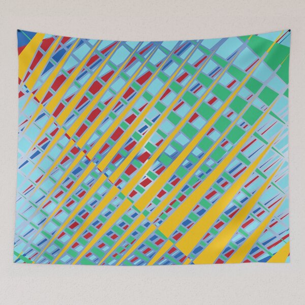 Item preview, All-Over Multi-color, Geometric, Criss Cross Mesh Design designed and sold by ThisNThatImages.