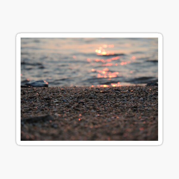 Sand on fire, sunset on the beach Sticker