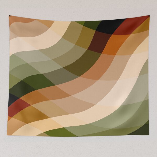 Item preview, BOLD Retro 1970s Color Waves in Autumn Tones designed and sold by cozycaroline.