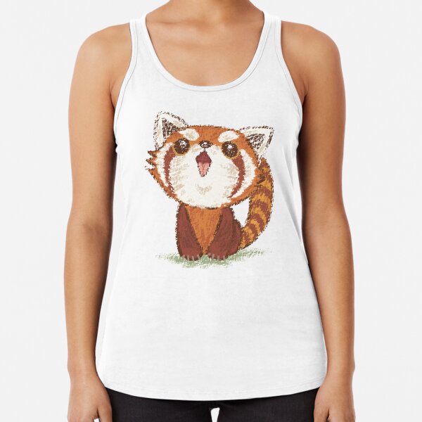 Red panda happy Racerback Tank Top