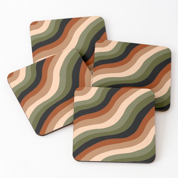 Item preview, BOLD Retro 1970s Color Waves in Autumn Tones designed and sold by cozycaroline.