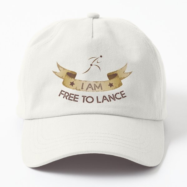 I am free to lance brown rusty grunge Dad Hat