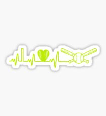 Softball Heartbeat Sticker