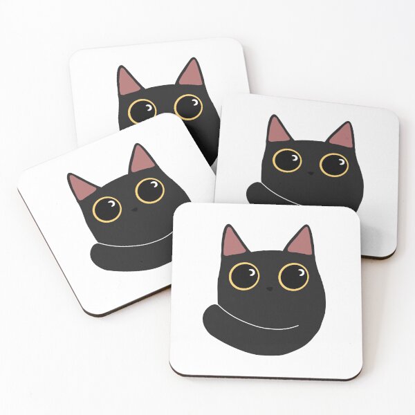Item preview, cute black cat designed and sold by silent-meow.