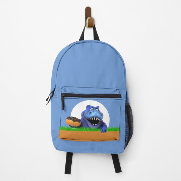 Item preview, Blue Dinosaur Holding Donut designed and sold by Digital-Galore.