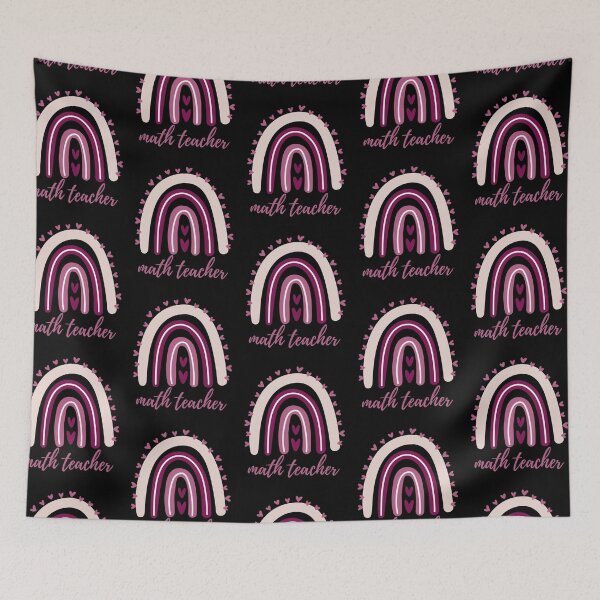 Item preview, math teacher with rainbow designed and sold by RayanDesigns.