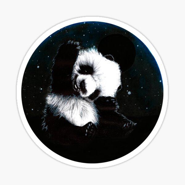 Vista previa del artículo con la obra «Night night baby panda», diseñado y vendido por dianaspencil.