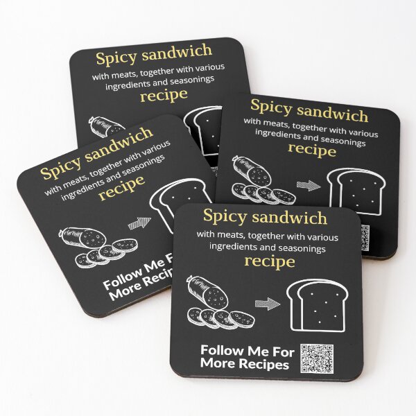 Item preview, Spicy sandwich Recipe | Funny Recipes designed and sold by Jasmin's Fashion World.