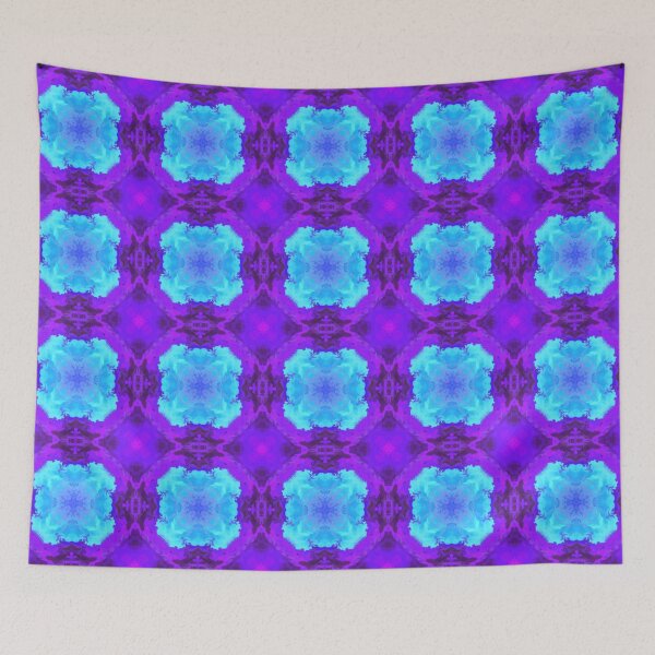 Artikelvorschau, Psychedelisches Kaleidoskop Blau und Lila entworfen und verkauft von WormholeOrbital.