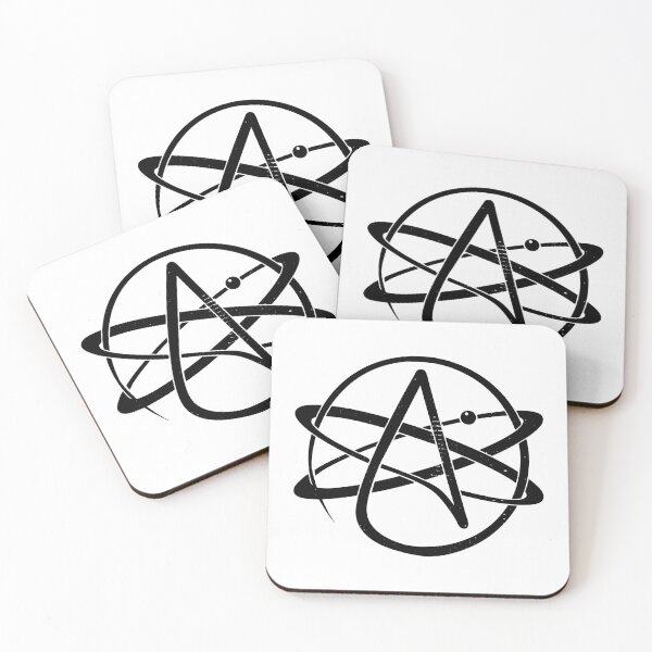 Item preview, Atheism Logo (Black Worn Logo) designed and sold by politicalamity.