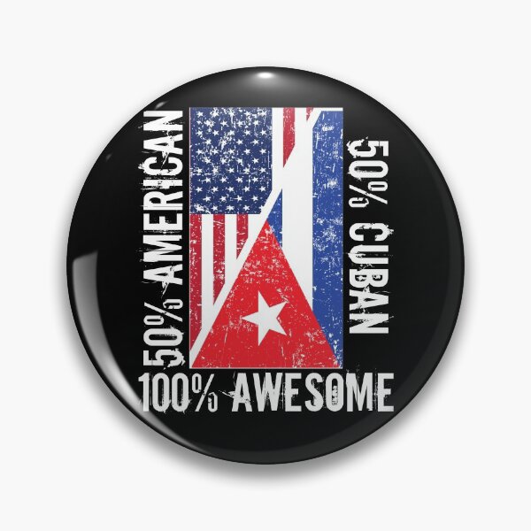 Item preview, 50% American 50% Cuban 100% Awesome Cuba Flag  designed and sold by JapanBubble.