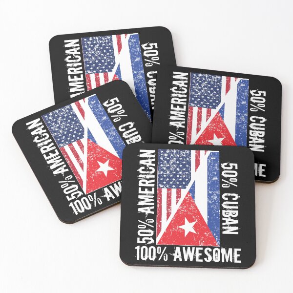 Item preview, 50% American 50% Cuban 100% Awesome Cuba Flag  designed and sold by JapanBubble.