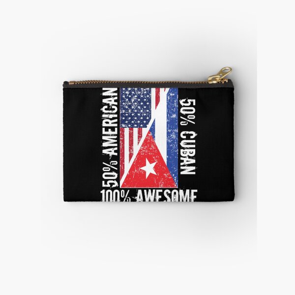 Item preview, 50% American 50% Cuban 100% Awesome Cuba Flag  designed and sold by JapanBubble.