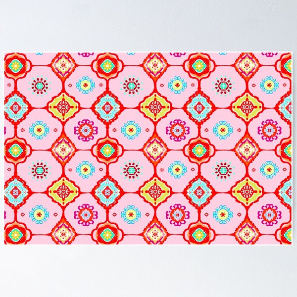 Item preview, Colourful bohemian,tiles,geometric ,mosaic,boho pattern  designed and sold by MariaMarinova.