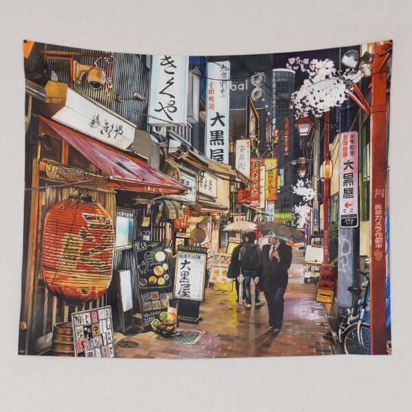 Item preview, Tokyo in the rain designed and sold by ErinNicholls.