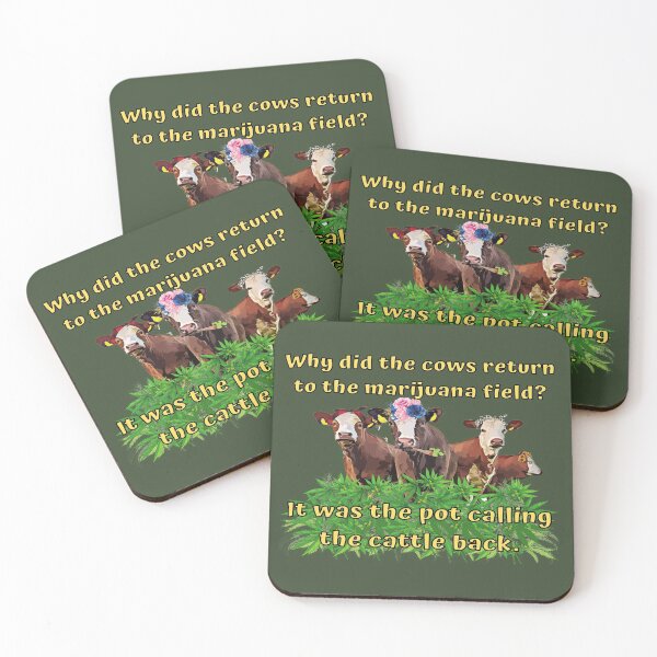 Item preview, Funny Weed Pun-Stoner Cows designed and sold by goodguy53.