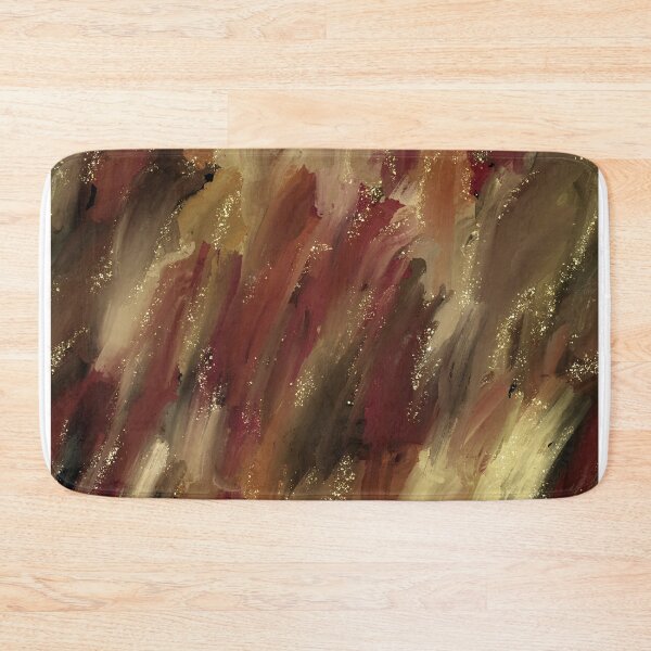 Item preview, Modern Painted Abstract in Hues of Rust, Deep Red, Gold, and Green designed and sold by cozycaroline.