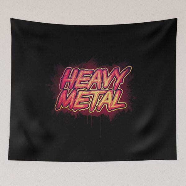 Item preview, HEAVY METAL! ( Red Splatter Typo Design ) designed and sold by badbugs.