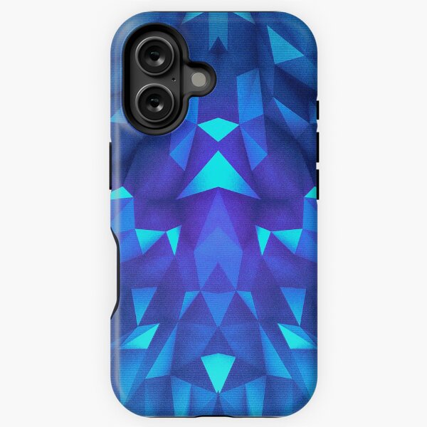 Item preview, Deep Blue Collosal Low Poly Triangle Pattern -  Modern Abstract Cubism  Design designed and sold by badbugs.