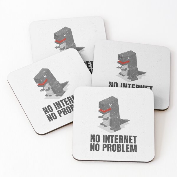 Item preview, Retro T-rex - No Internet, No Problem designed and sold by Studio TANFF.