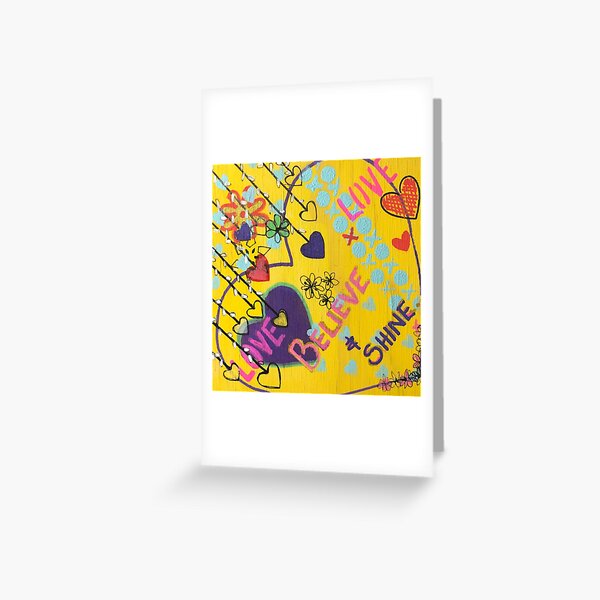 Love Believe Shine Greeting Card