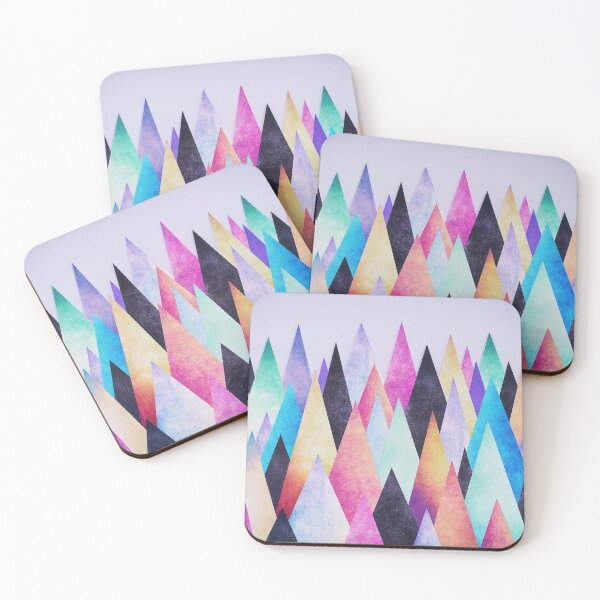 Item preview, Colorful Abstract Geometric Triangle Peak Wood's  designed and sold by badbugs.