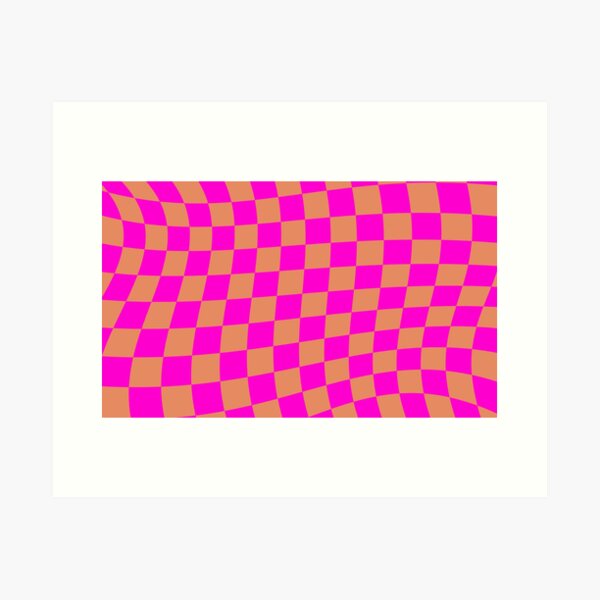Vista previa del artículo con la obra «Cuadros de urdimbre naranja y rosa atardecer», diseñado y vendido por CatharticTick.