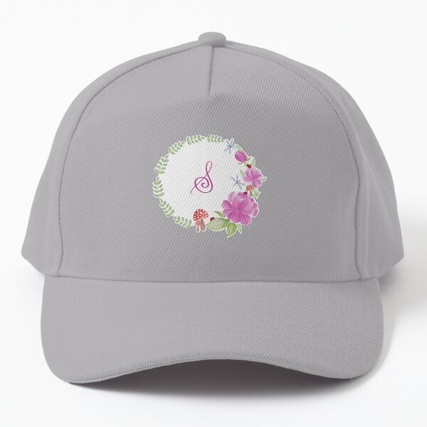 S Monogram Sticker Baseball Cap
