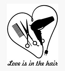 Lámina fotográfica El amor está en el cabello VRS2
