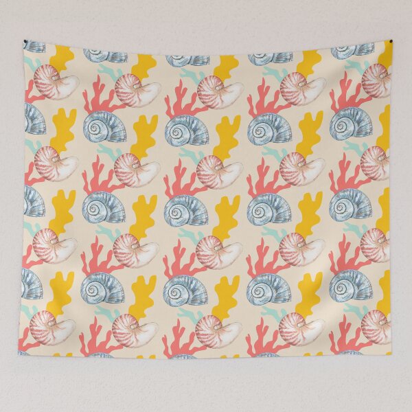 Item preview, Conch shell and nautilus designed and sold by Pendientera.