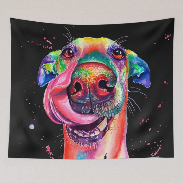 Item preview, Colorful long tongue dog designed and sold by Petsart-Yubis.