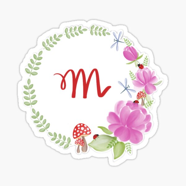 M Monogram Sticker  Sticker