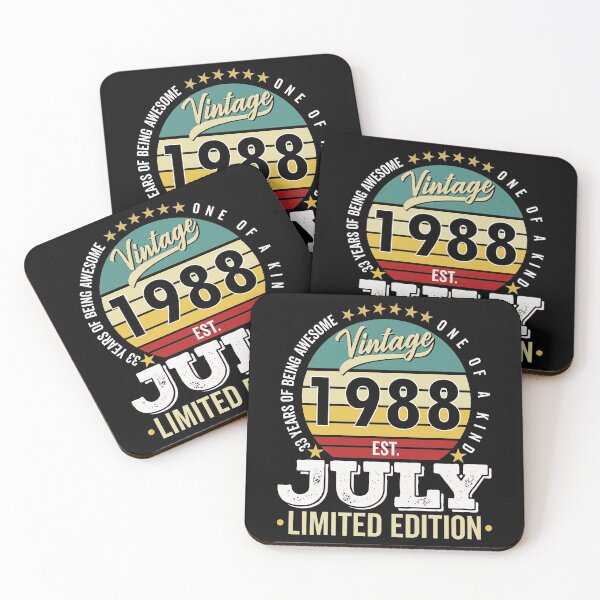 Item preview, 33 Years Of Being Awesome - One Of A Kind Limited Edition - 1988 Vintage 33s Retro, Classic, Cool, July Birthday.  designed and sold by ALITOPRINCE.
