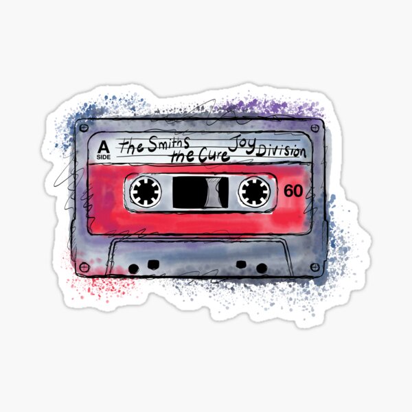 Mixtape Cassette compilation underground The Smiths, The Cure, Joy Division Sticker