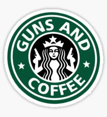 guns and coffee RC Sticker