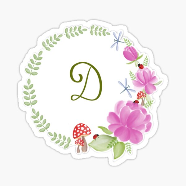 D Monogram Sticker Sticker