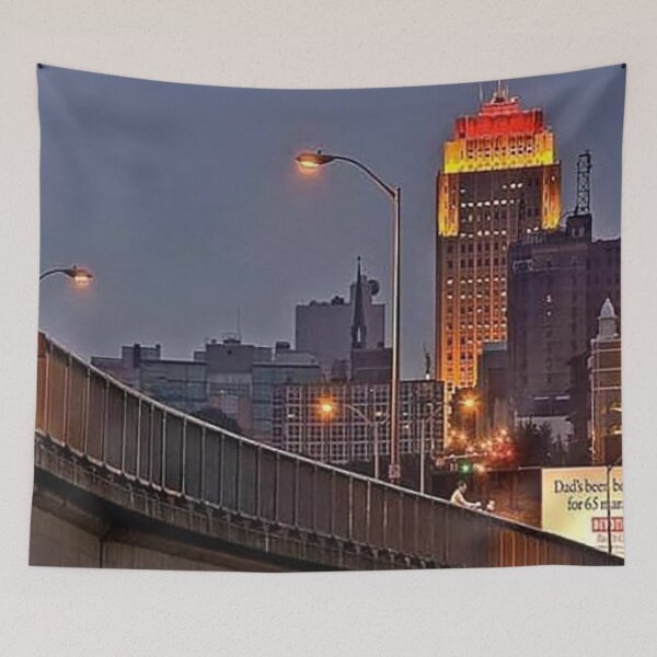 Item preview, Allentown PA view from the Hamilton Street Bridge, PPL Building, Allentown Skyline at night, Queen City, Americus Hotel designed and sold by Nostrathomas66.
