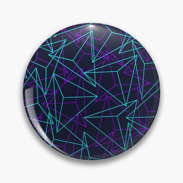 Item preview, Abstract Geometric 3D Triangle Pattern in  turquoise/ purple  designed and sold by badbugs.