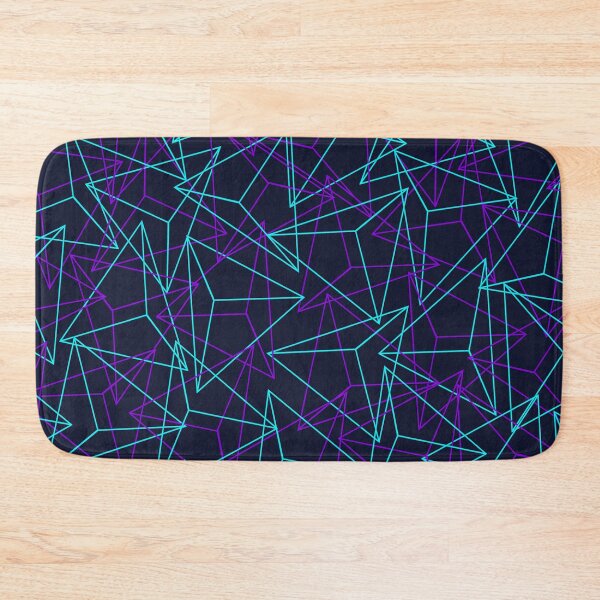 Item preview, Abstract Geometric 3D Triangle Pattern in  turquoise/ purple  designed and sold by badbugs.